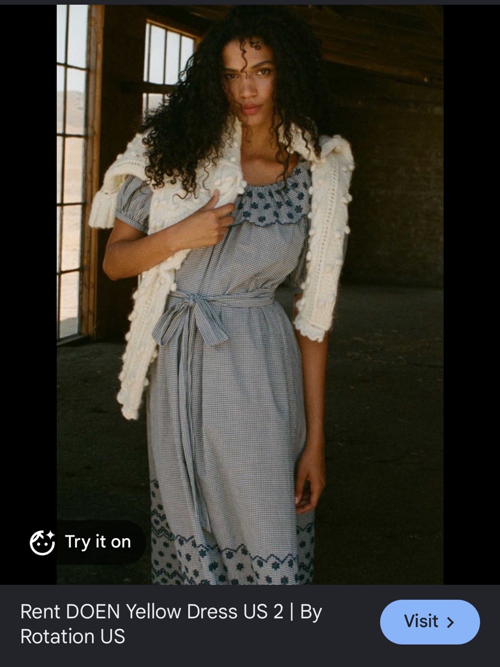 Doen Blue And Navy Floral Maxi Dress - Picture 8 of 9